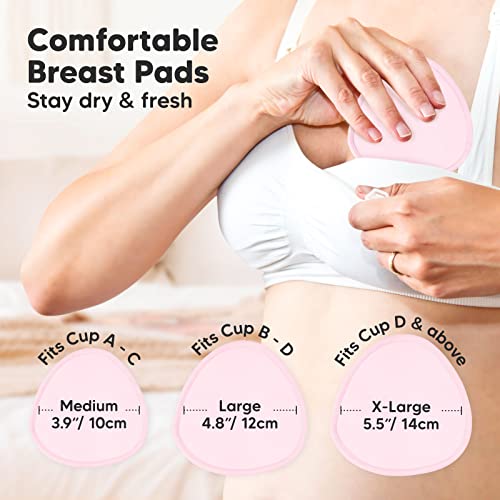 KeaBabies 14 Опаковките на органични тампони за хранене и 3 в 1 Обвиване на тялото за възстановяване на подкрепа за корема след раждане - Миещи се уплътнения за гърдите пр?