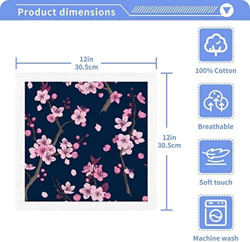 Kigai 2 Опаковки Мочалок Pink Cherry Blossom Branch – Меки Кърпи За лице, За фитнес, Хотелски и спа качество, Кърпи за Многократна