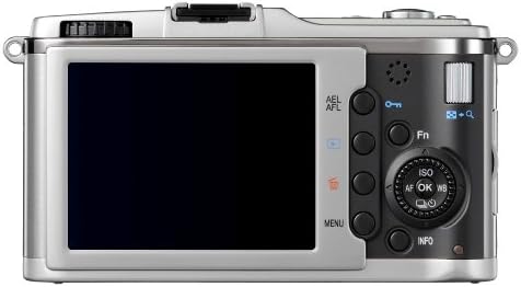 Цифров фотоапарат Olympus PEN E-P1 със Сменяеми обективи 12,3 Mp Micro Four Thirds със 17-мм обектив f/2.8 и визьор (Сребрист)