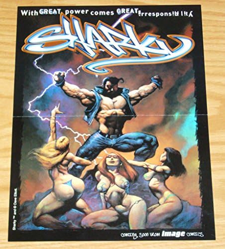 Рекламен плакат Sharky 1 - фигура Алекс Horley - 10,25 x 13,25 - Image Comics ; плакат (0084X-F)