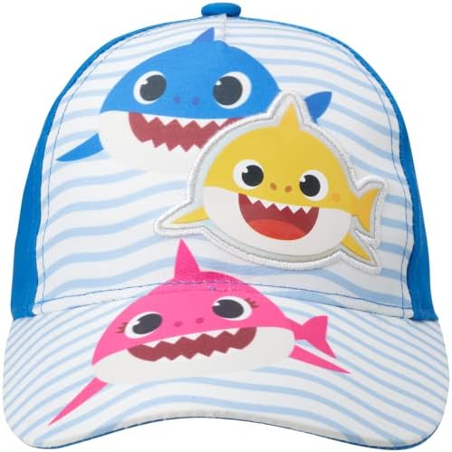 Бейзболна шапка за малки момчета на Nickelodeon Baby Shark С Извити полета и Защелкивающейся облегалка