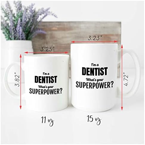 Персонализиран Подарък Зъболекар Суперсила, Забавна Чаша За Зъболекар На Ден на бащата-Подарък Зъболекар-Хигиенист,