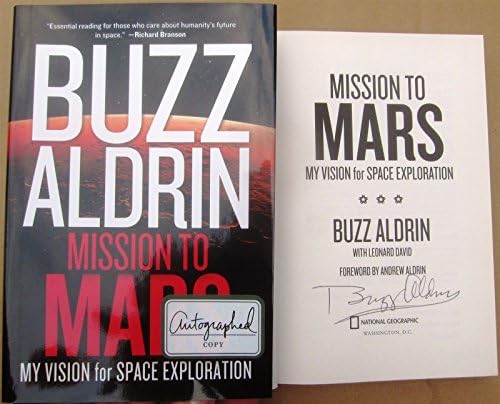 Бъз Олдрин, подписано Книга Мисия на Марс Аполо 11 2 ри човек на Луната Бекет БАС