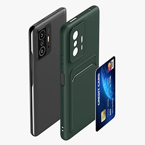 Калъф kwmobile, Съвместим с Xiaomi 11T / 11T Pro - Мек калъф за телефон от TPU с отделения за кредитни карти върху задната част