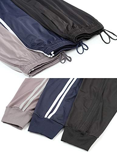 Real Essentials 3 Опаковка: Мъжки Спортни Всекидневни Спортни Панталони за джогинг с джобове