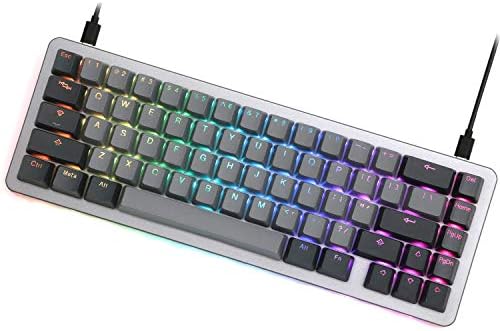 Механична клавиатура DROP ALT — 65% (67 клавиши) Детска клавиатура, Ключове гореща замяна, Програмируеми макроси, led осветление RGB, USB-C, Doubleshot PBT, Алуминиева рамка (Cherry MX Blue RG
