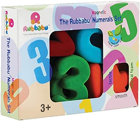 Комплект магнитни цифри Rubbabu Bright Squishy 4 - 10 броя - от 3 години и по-възрастни