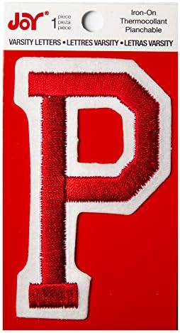 Бродирани Желязо Спортна 3-Инчов Университетската Апликация С Буквата P (червен)