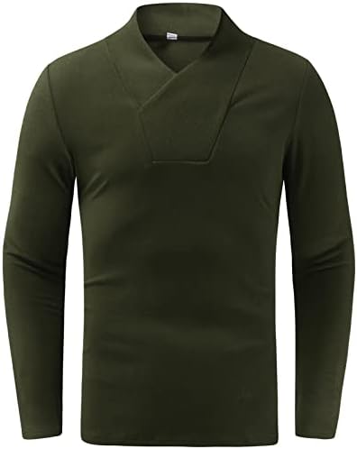 Мъжки пуловер UBST с имитация на вратата, 2021 Еластичен Памук Монтиране Обикновен Пуловер с V-образно деколте, Компресия