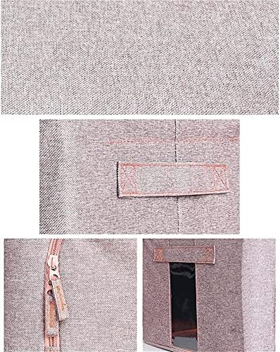 ZyHMW Чанта за съхранение на дрехи, Големи, 2 бр, 24 л, Сгъваеми Организаторите за кабинет, Чанти за съхранение на завивки, с дръжки и прозорец (Цвят: Аа)