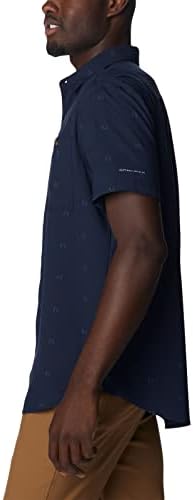 Тъкани Къс Ръкав с принтом Columbia Men ' s Utilizer, В Хамак Тъмно синьо, X-Large
