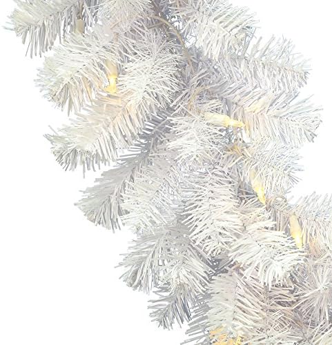 Изкуствена Коледна Гирлянда от Бял Смърч Vickerman 9', Многоцветни led Мини-Гирлянди - Коледна Гирлянда От Изкуствена Яде