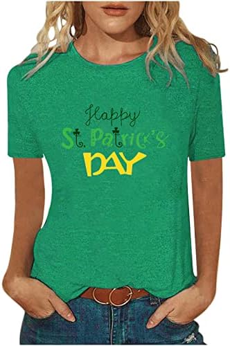 Тениска с Деня на Св. Патрик, Женска Тениска с кръгло деколте и Къс Ръкав, Лятна Тениска 2023, Летни Модни