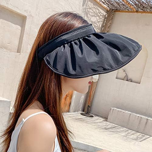 D-XinXin/ шапка с широка периферия и козирка за момичета, голяма солнцезащитная шапка с волани, шапка със защита от ултравиолетови лъчи за активна почивка на плажа