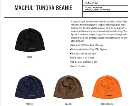 Зимна шапка Magpul Tundra Шапка за мъже и Жени Един размер Подходящ за повечето