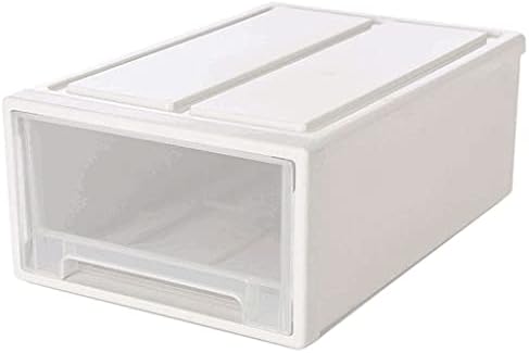 WDBBY S/m/l/XL/XXL Домакински Прозрачен Штабелируемый Кутия За съхранение, Контейнер-Органайзер (Цвят: бял, размер: XX-Large)