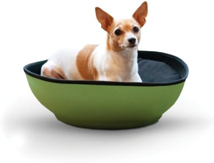K&H Pet Products Модерен Легло и половина за домашни любимци, 22 Инча, Зелен / Черен