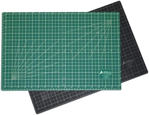 Georgi Ад. 12x18 инча Зелен/черен Професионални Самовосстанавливающиеся подложки за рязане - 3-слойна двустранни