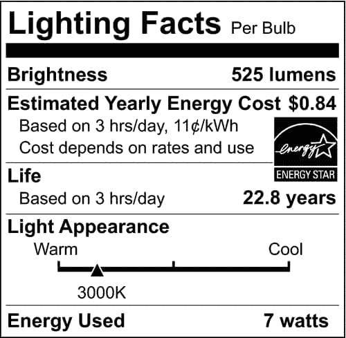 Лампа с нажежаема жичка Satco S9401 със средна основа (6 бр.), 120 Волта, 7 W, 7PAR20/LED / 25'/3000 ДО /120/D