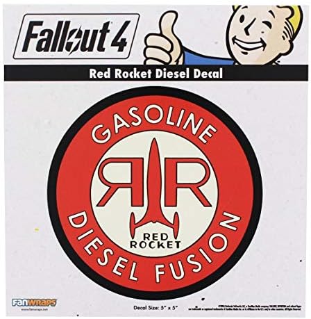 Fallout 4 Червен Стикер на Ракета Дизел