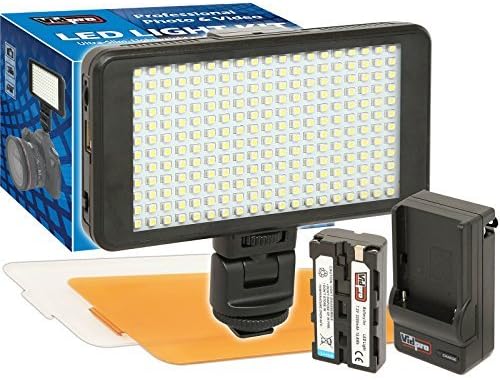 Комплект led подсветка Vidpro LED-230 за фото - и видео - Led подсветка на панела фотоапарат -Регулируема с регулируема