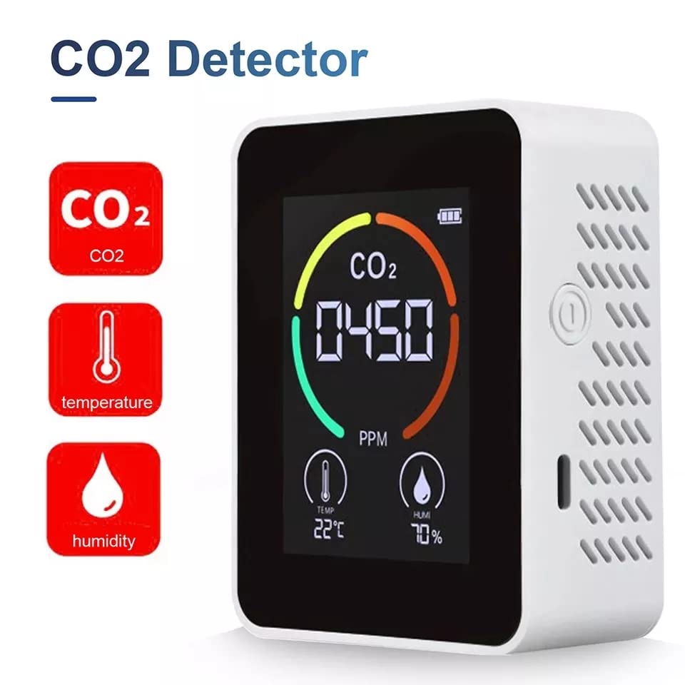 Измерване на CO2 Многофункционален Термогигрометр Домашен Цифров Датчик за Въздух Интелигентен мониторинг на качеството