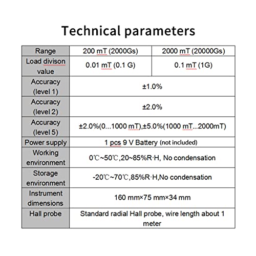 XIXIAN Цифров Измерител на Тесла Гауссметр Автоматичен Диапазон 200mT/2000mT точност ръководят Чувствителен Повърхностен Тестер