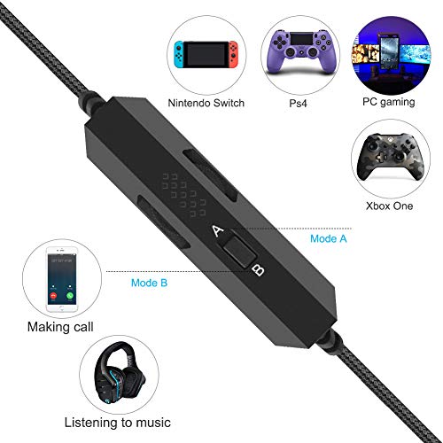 Кабел NSEN A10, Кабел A40, аудио кабел за слушалки Astro A10, A40, Разменени кабел, Съвместим с Xbox One, Play Station