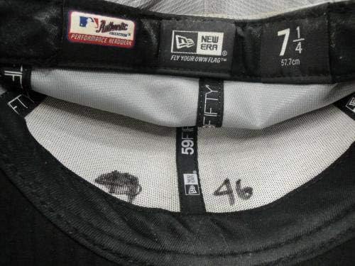 46 2014 Използвана в играта Los Angeles Dodgers Бейзболна Шапка / бейзболна шапка, издаден от екипа, Размер на шапки 7 1/2