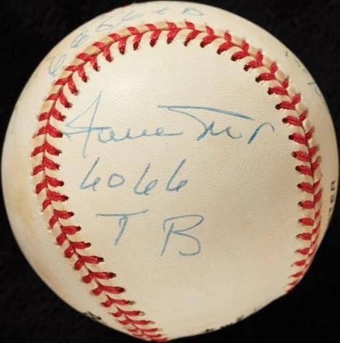 Уили Мейс, Ханк Арън и Стан Музиал подписа договор Total Baseball с JSA по бейзбол - Бейзболни топки с автографи