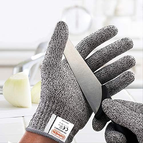 Защитни ръкавици CustomGrips 5-то ниво на защита от храни, 1 двойка големи, устойчиви на гумата, са идеални