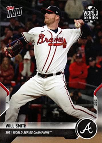 Бейзболна картичка Уил Смит Атланта Брейвз Шампион от Световните серии на МЕЙДЖЪР лийг бейзбол 2021 г. с КОРЕКЦИЯ
