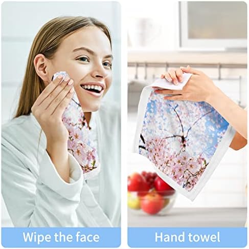 Комплект кърпички за измиване на ALAZA Cherry Blossom (i1) - Опаковка от 6 Памучни Кърпички за лице, е добре Абсорбиращи