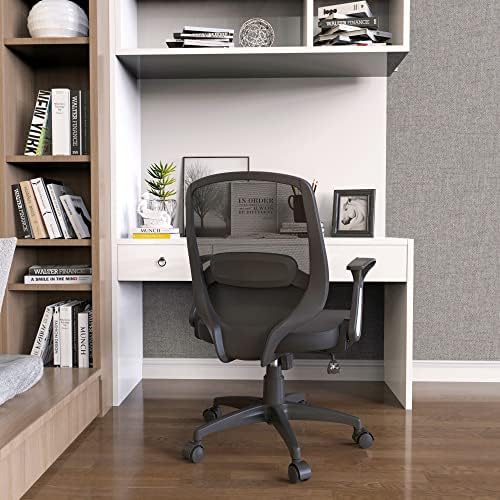 Сетчатое Офис стол KOLLIEE със средна облегалка Ергономичен Отточна тръба на шарнирна връзка Черен десктоп Офис Стол Сгъваеми