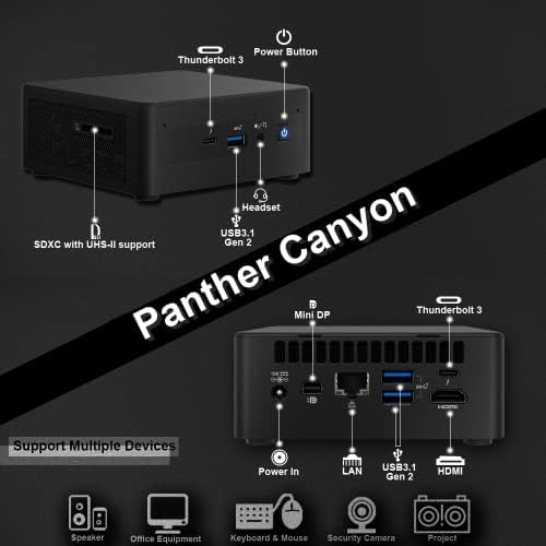 Настолен мини КОМПЮТЪР Intel NUC 11 Pro NUC11PAHi70Z Panther Canyon Lite Intel® Core™ i7-1165G7 11-то поколение, с турбокомпресор