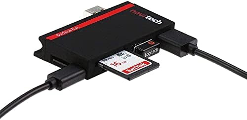 Navitech 2 в 1 Лаптоп/Таблет USB 3.0/2.0 на Адаптер-hub /Micro USB Вход с устройство за четене на карти SD/Micro SD
