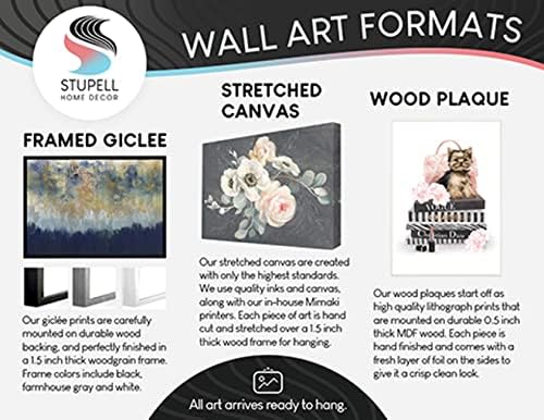 Stupell Industries Обалденный Абстрактен Портрет на Крави Съвременна Живопис на Едър Рогат Добитък Платно на Стенно Изкуство,
