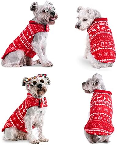 Yoption, Обратима Яке за кучета в студено време, Светоотражающая Зимно Яке за домашни любимци, Коледна Яке