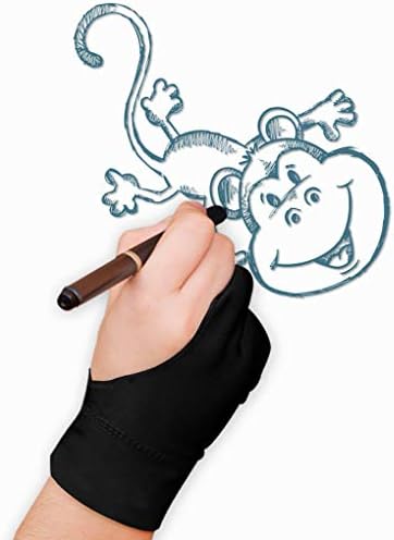 Ръкавици художник Beisto за таблет за рисуване, Ръкавица Художник с два пръста за изготвяне на Графичен бележник, Свободен