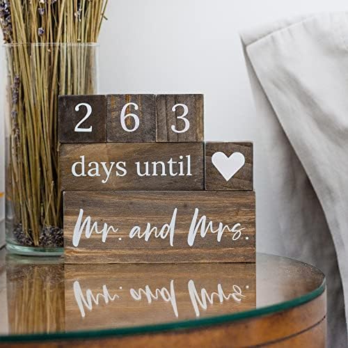 365 Блокове за обратно отброяване сватба - 2-Обикновен Календар Подаръци за булката на Годишнина от Годеж Отношение -