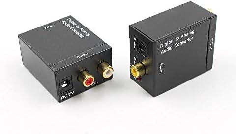 Occus - Кабели Аудио Конвертор Адаптер Optical Toslink и Коаксиален R/L Цифров Оптичен коаксиален Аудио конвертор в Аналогов