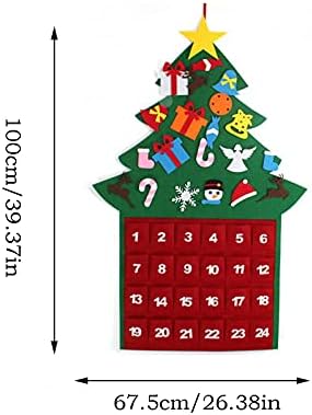 612242 Коледна Украса Голям Войлочный Коледен Адвент-Календар С Джобове