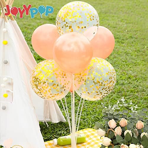 JOYYPOP 7 Комплекта Поставка за балони, Пръчки за балони със Стойка за Маса, Рожден Ден, Детски Душ, Декорация за Абитуриентски партита