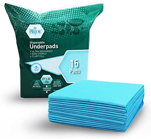 Лопатки MED ГОРДОСТ за незадържане на урина и защита на леглото [15 броя в опаковка] - Ултра Меки и абсорбиращи