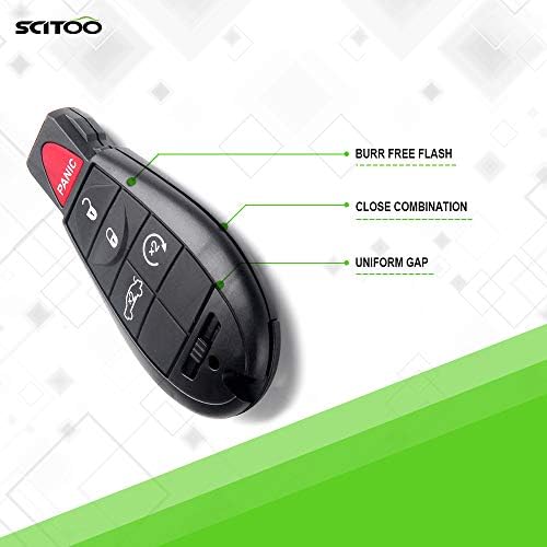 SCITOO 2 бр. Авто Ключодържател с дистанционно управление без ключ, подходящи за 2008-2013 Dodge Challenger 2008-2014