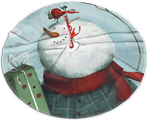 LVeShop Снежен човек Носи Шапка, Пола, за Елхи, Луксозна Кръгла Подложка За Дома и на Улицата, Празнични Украси за Коледната