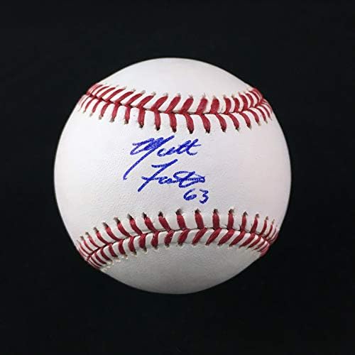 Мат Фостър Подписа бейзболен топка Уайт Роулингс С автограф И Черна Фланелка Размер XL - Бекет COA - Облекчаване