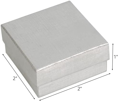 Кутии за пръстени на Едро 10 опаковки - Картонени Кутии за бижута с размер 2 x2x1 с Капаци и Пенопластовой вложка за