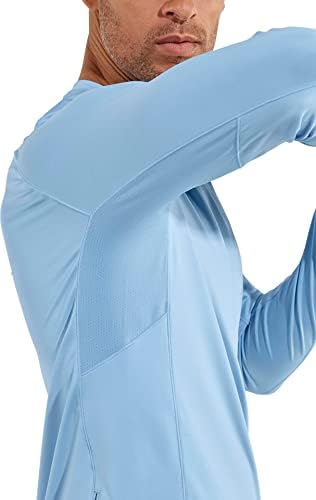 Мъжки t-shirt Coolibar UPF 50+ за изпълнения на Ловкост с Дълъг ръкав - Защита От Слънце