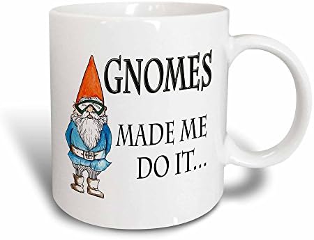 Чаша 3dRose Gnomes Made Me Do It, 1 бр. (опаковка от 1), Черна
